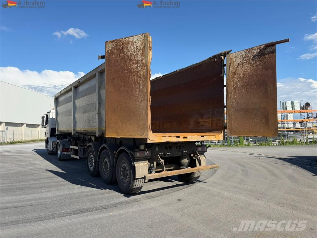 Wielton NW-3 50 cbm Stahlmulde SAF Achsen Scheibenbremse Kiper poluprikolice