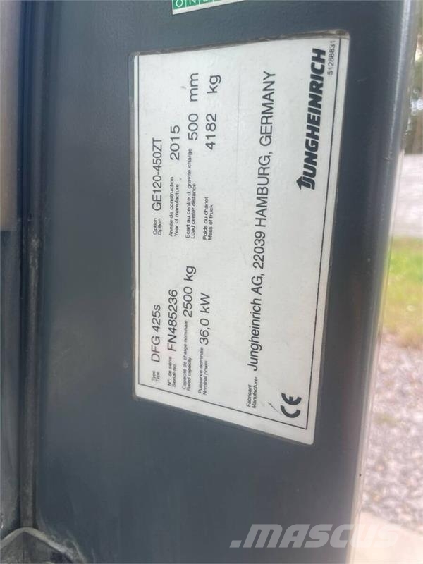 Jungheinrich DFG 425s 6190mh/ 4.5m/ 2.5t Diesel forklifts