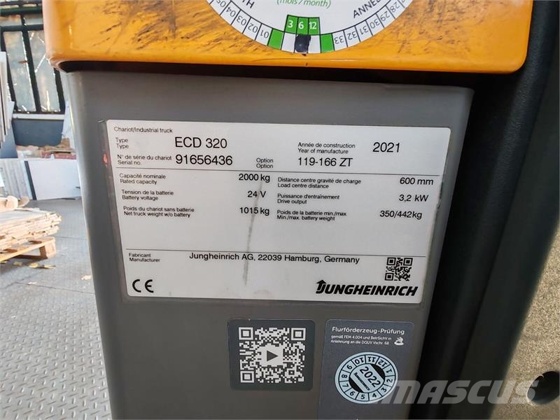 Jungheinrich ECD 320 1.6m/ 2021y/ 4833mh Medium lift order picker