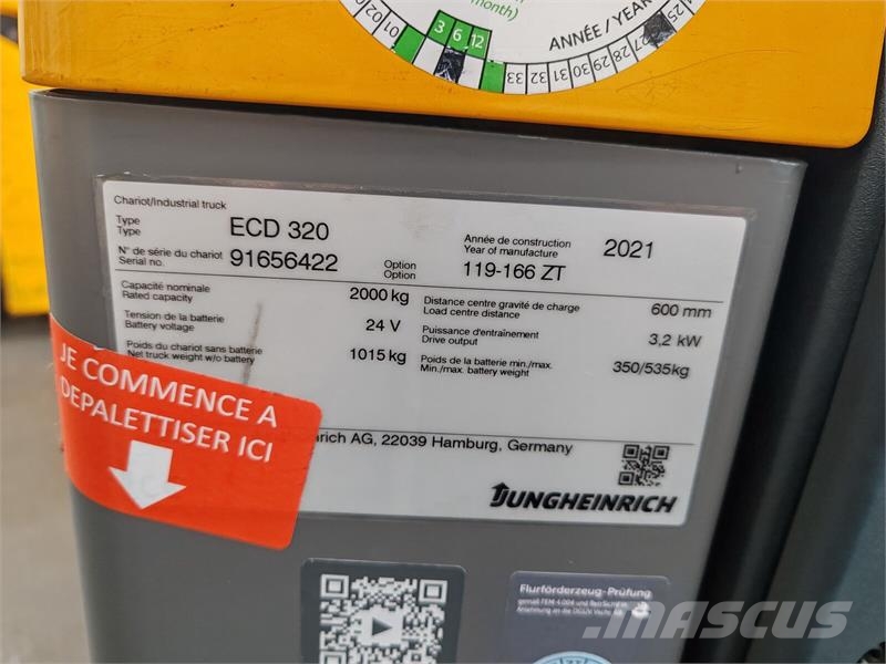 Jungheinrich ECD 320 1.6m/ 2021y/ 4999mh Handhubwagen