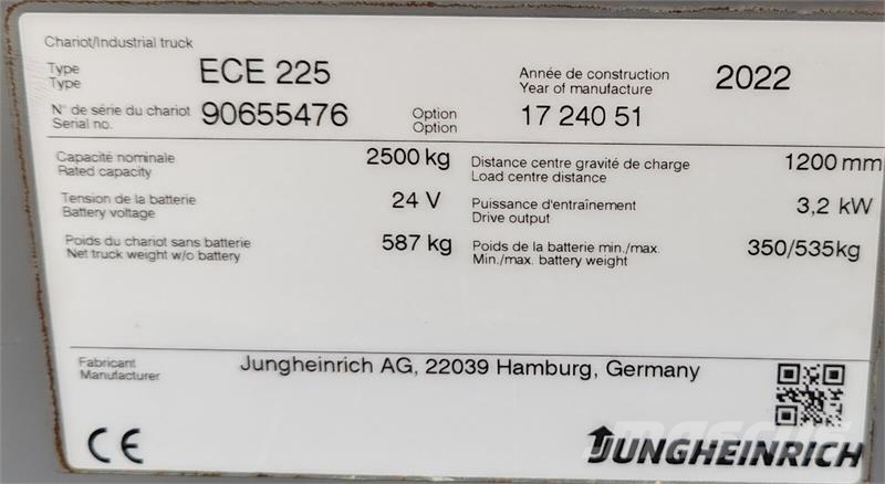 Jungheinrich ECE 225 Srednje dvižni komisionirni viličar