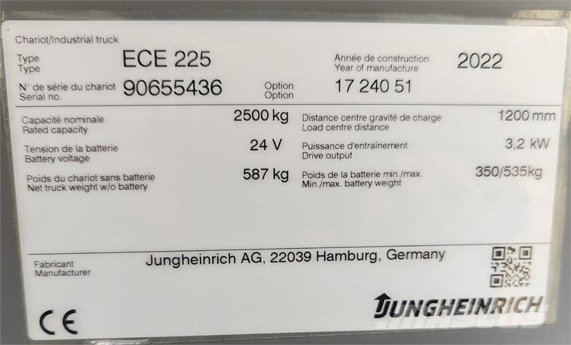 Jungheinrich ECE 225 Electro-pallettrucks