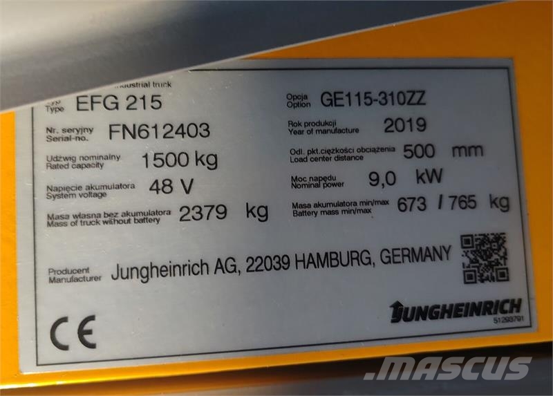 Jungheinrich EFG 215 Akumulátorové vozíky
