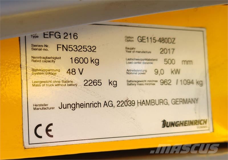 Jungheinrich EFG 216 Strivuitoare-altele
