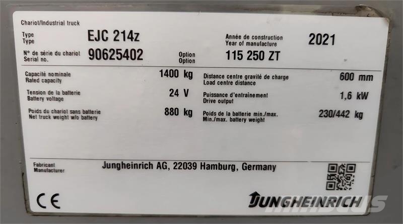 Jungheinrich EJC 214z 2.5m/ 551mh/ initial Carrelli elevatori-Altro