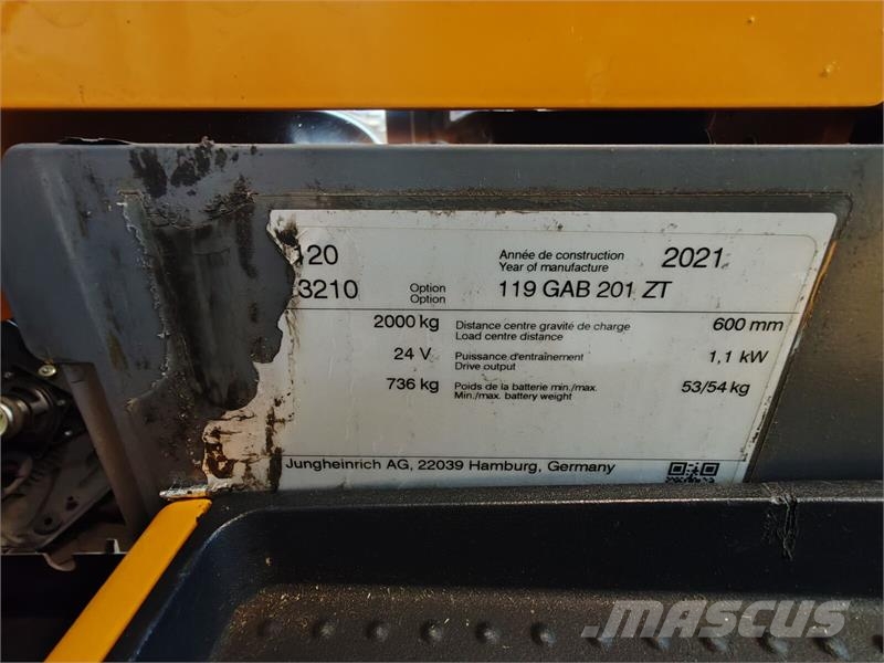 Jungheinrich EJD 120 شاحنات مناولة ذات منصة نقالة يدوية