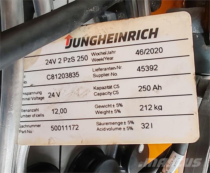 Jungheinrich EJE 116 1.6t/ 719h/ 250ah Wózki widłowe unoszące