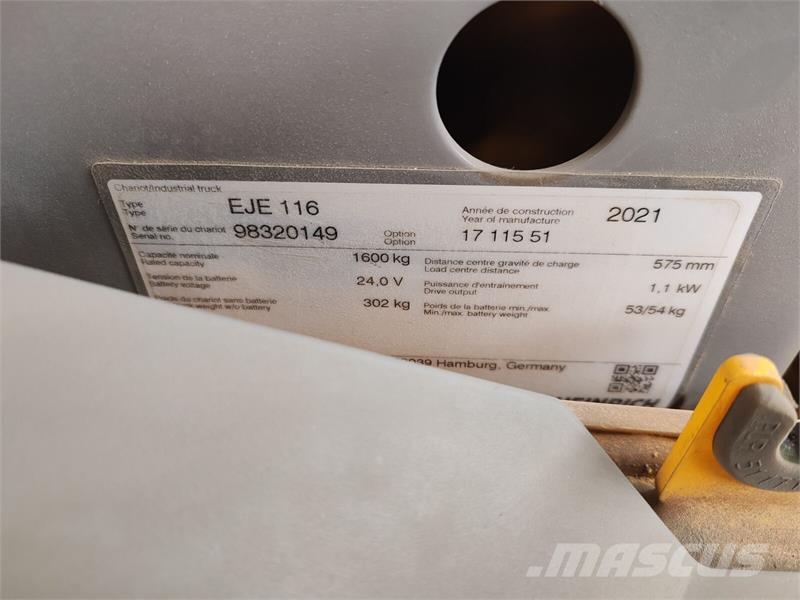 Jungheinrich EJE 116 li-ion 2021y/ 1613 mh Nízkozdvižný vozík