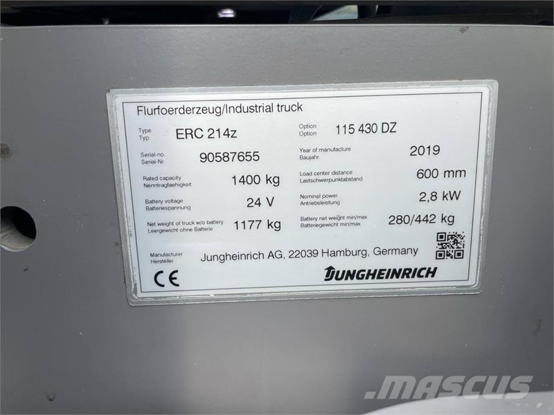 Jungheinrich ERC 214z Elektriskie palešu vilcēji