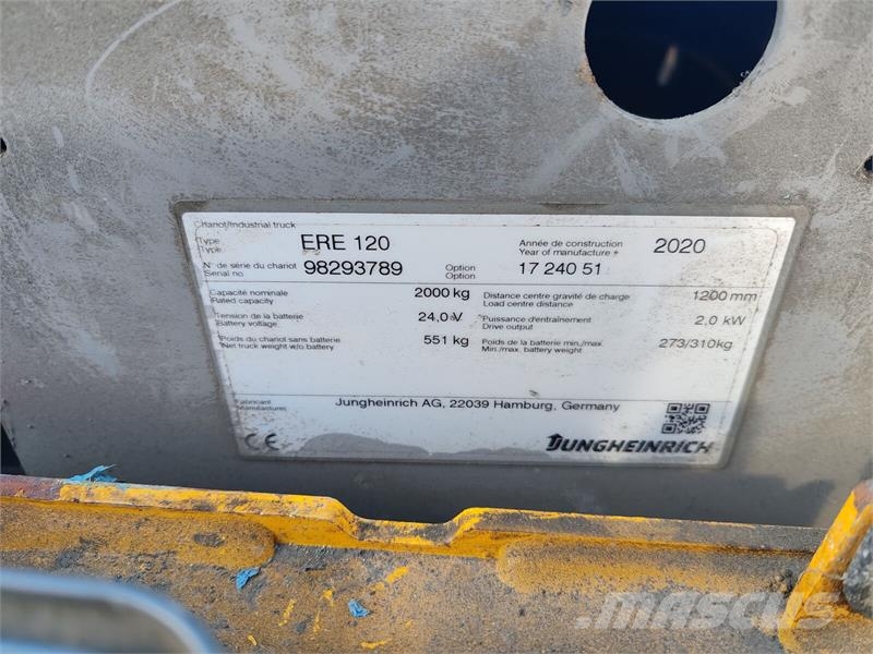 Jungheinrich ERE 120 /2020y/ 2400mm/ 4618h Штабелери