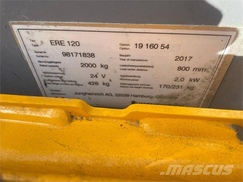 Jungheinrich ERE 120 2400mm 50% batt 경량 리프터