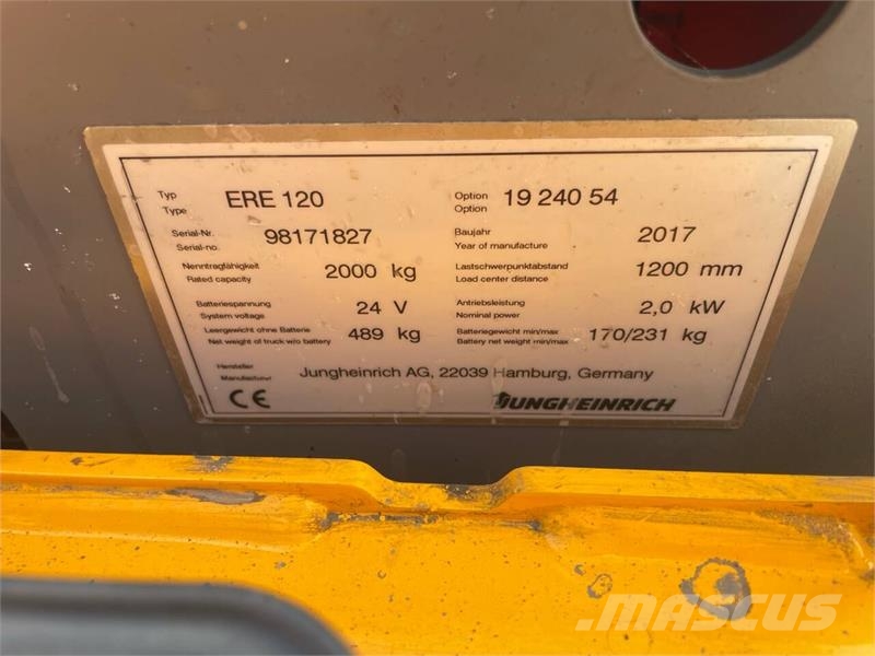 Jungheinrich ERE 120 2400mm 50% batt 경량 리프터