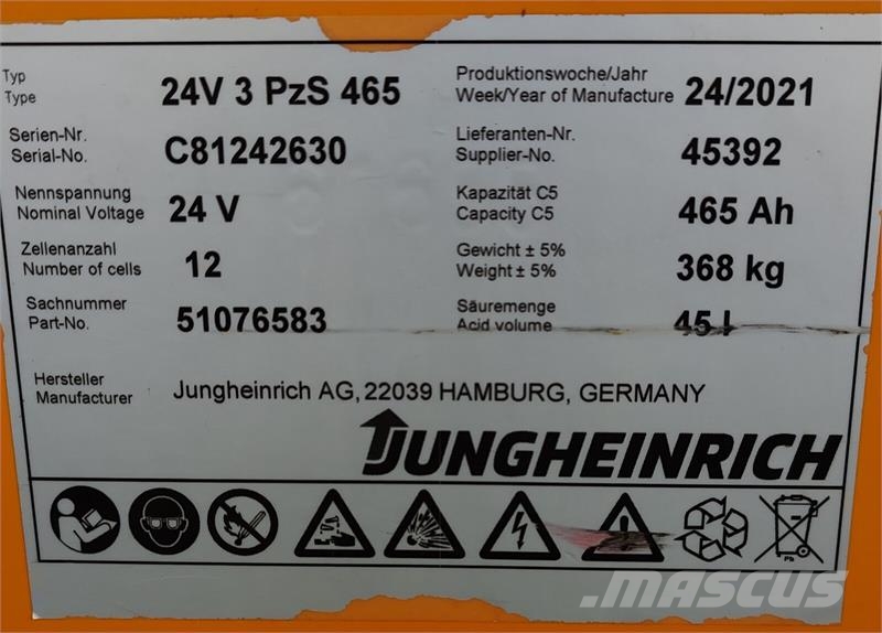 Jungheinrich ERE 225 2.5t/ 2021y/ 4431h Штабелери