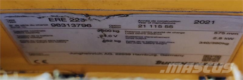 Jungheinrich ERE 225 2.5t/ 2021y/ 4431h Штабелери