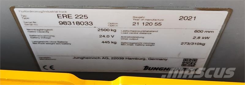 Jungheinrich ERE 225 KP Electro-pallettrucks