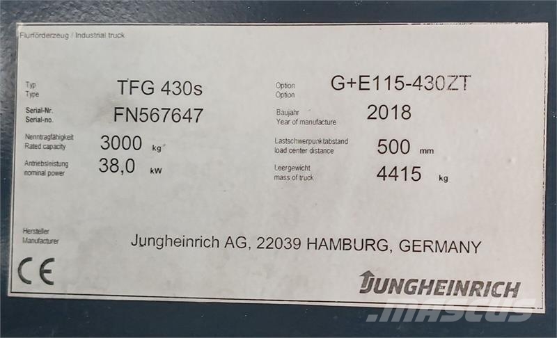 Jungheinrich TFG 430s 1555h/ 4.3m/ 4v Other