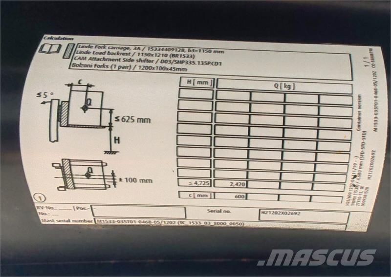 Linde H25D res HP 디젤 지게차