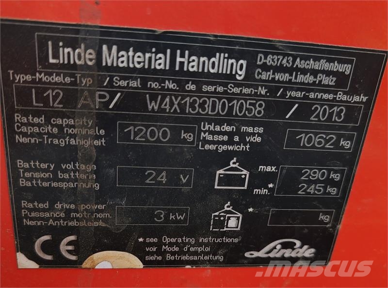 Linde L12AP DEFECT Ručni paletni viljuškari