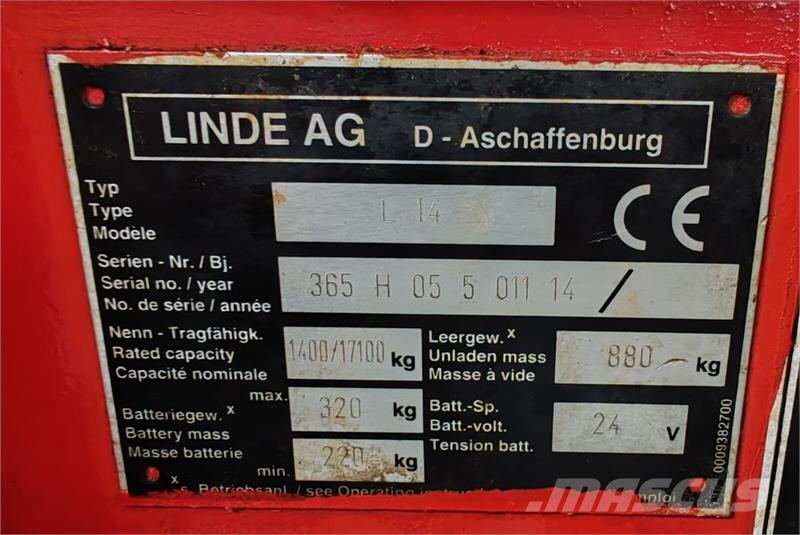 Linde L14 battery problem Ručni paletni viljuškari