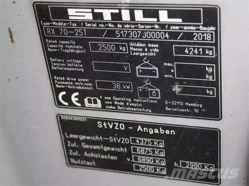 Still RX 70-25T Električni viljuškari