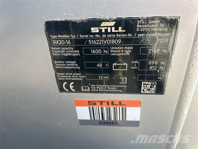 Still RX20-16 drive-in Muut haarukkatrukit