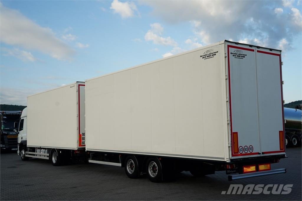 DAF CF 450 / ZESTAW TANDEM 120 M3 / PRZEJAZDOWY / KONT Camiones caja cerrada