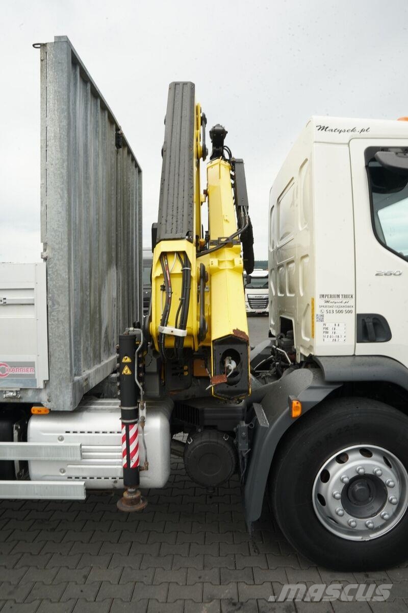 DAF LF 260 / 4X2 / SKRZYNIOWY - 7.30 + HDS HYVA HC 153 Ciężarówki typu Platforma / Skrzynia