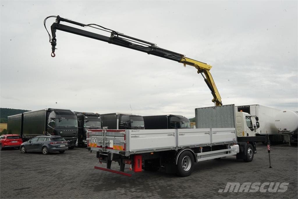 DAF LF 260 / 4X2 / SKRZYNIOWY - 7.30 + HDS HYVA HC 153 Ciężarówki typu Platforma / Skrzynia