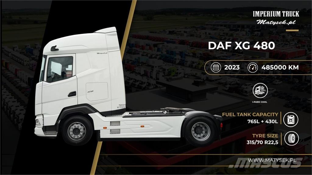 DAF XG 480 / I-PARK COOL / EURO 6 Vetopöytäautot