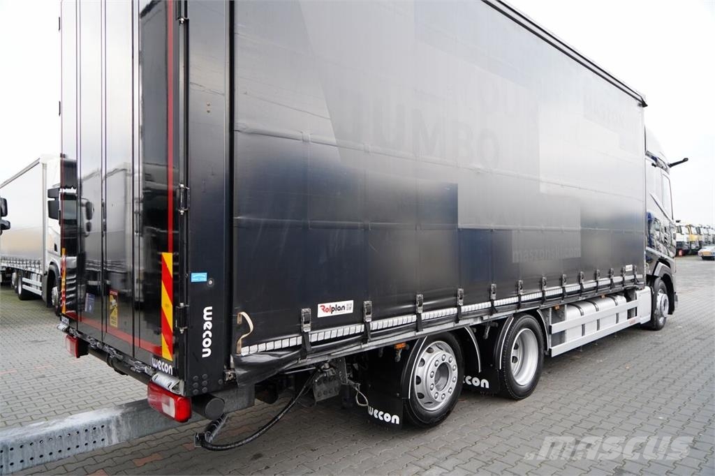 DAF XG 480 / ZESTAW TANDEM / 120 M3 / PRZEJAZDOWY / OŚ Zaplachtované vozy