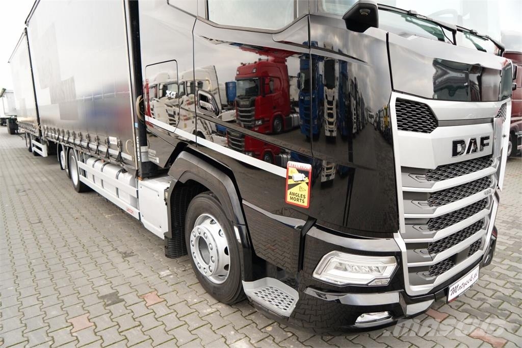 DAF XG 480 / ZESTAW TANDEM / 120 M3 / PRZEJAZDOWY / OŚ Zaplachtované vozy