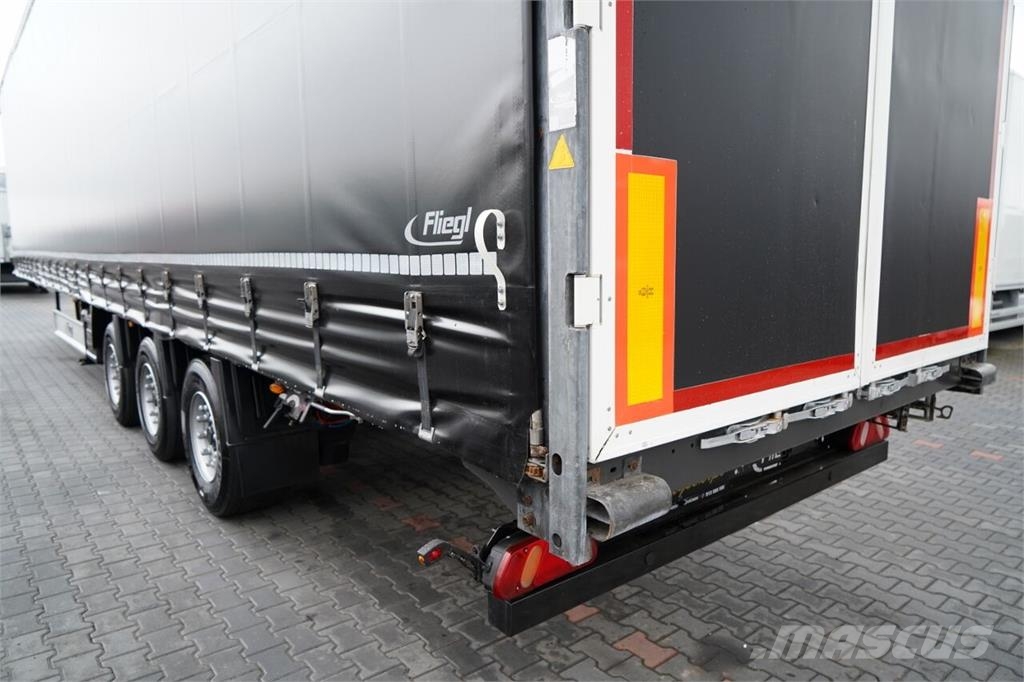 Fliegl / FIRANKA / MEGA / OŚ PODNOSZONA / DACH PODNOSZONY Curtainsider semi-trailers