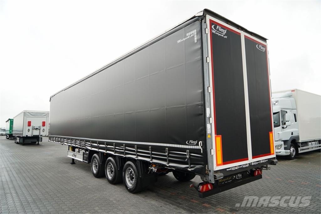 Fliegl / FIRANKA / MEGA / OŚ PODNOSZONA / DACH PODNOSZONY Curtainsider semi-trailers