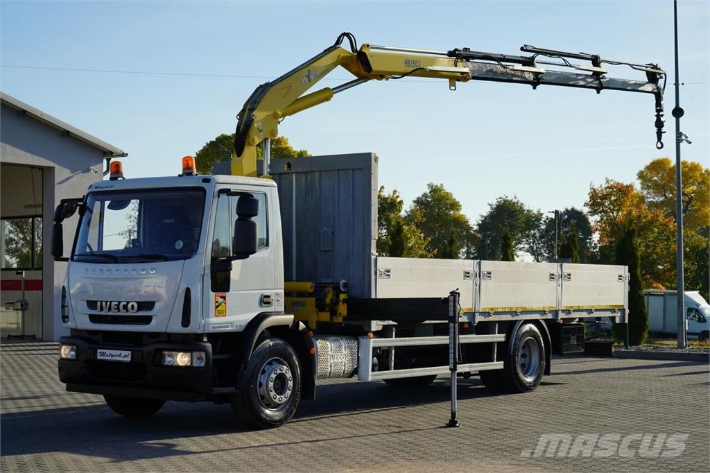 Iveco EUROCARGO 180E25 / BURTOWA - 7,3 M / HDS HYVA CRAN Грузовики-платформы/боковая разгрузка
