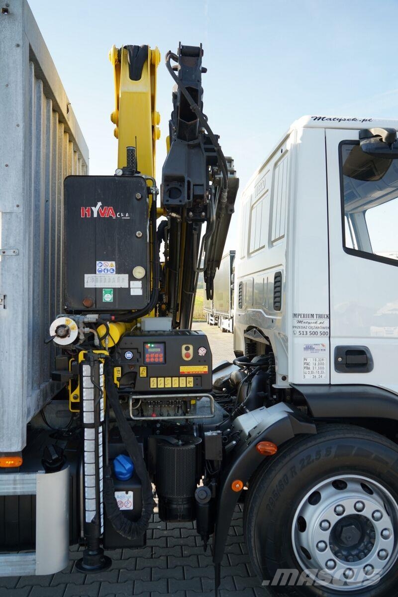 Iveco EUROCARGO 180E25 / BURTOWA - 7,3 M / HDS HYVA CRAN Грузовики-платформы/боковая разгрузка
