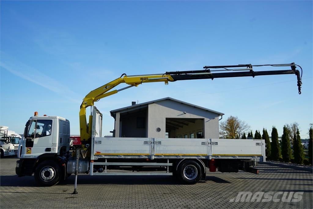 Iveco EUROCARGO 180E25 / BURTOWA - 7,3 M / HDS HYVA CRAN Грузовики-платформы/боковая разгрузка