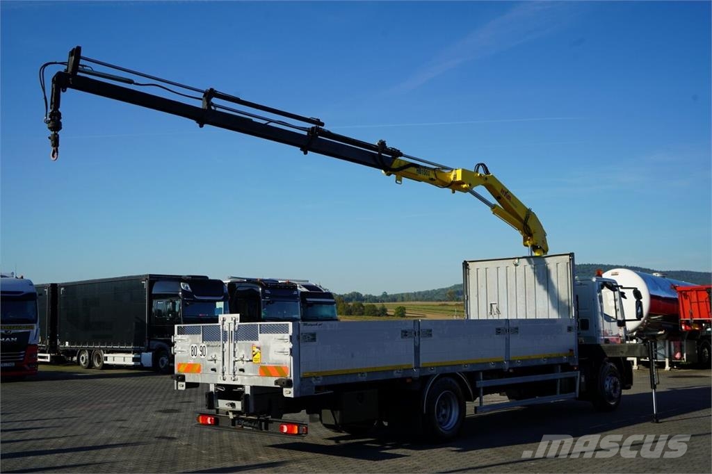 Iveco EUROCARGO 180E25 / BURTOWA - 7,3 M / HDS HYVA CRAN Грузовики-платформы/боковая разгрузка