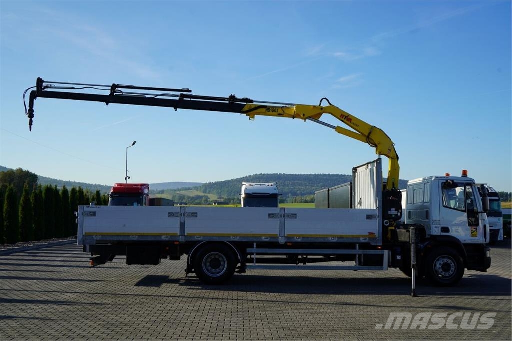 Iveco EUROCARGO 180E25 / BURTOWA - 7,3 M / HDS HYVA CRAN Грузовики-платформы/боковая разгрузка