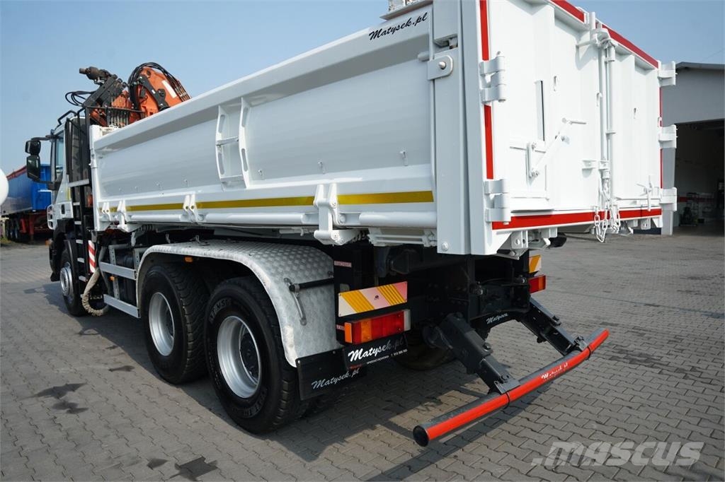 Iveco TRAKKER 410 / 6X4 / 2 STR. WYWROTKA + HDS ATLAS 12 Bañeras basculantes usadas