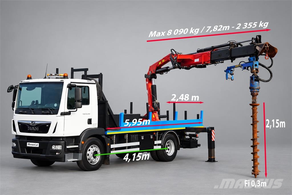 MAN TGM 15 .290 / HDS HC 190 + WIERTŁO / WIERTNICA / Будтехніка - Інші