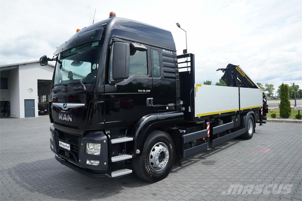 MAN TGS 18.460 / 4X2 / BURTOWA / HDS PALFINGER PK 2300 شاحنات مسطحة/مفصلية الجوانب