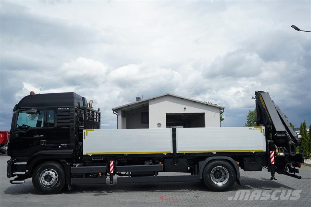 MAN TGS 18.460 / 4X2 / BURTOWA / HDS PALFINGER PK 2300 شاحنات مسطحة/مفصلية الجوانب