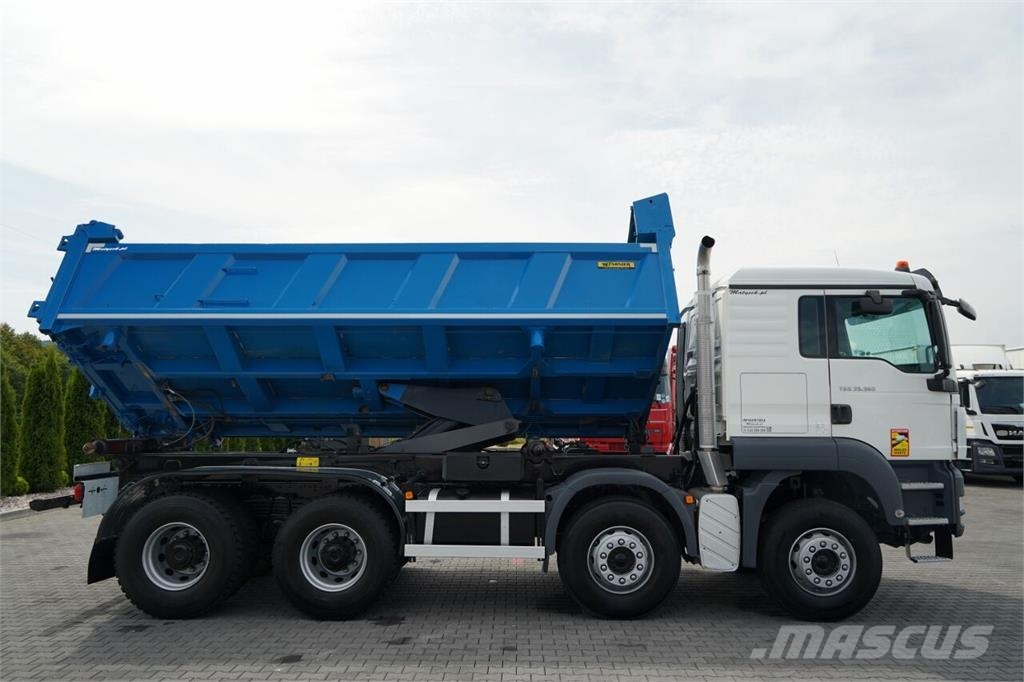 MAN TGS 35.360 / 8X4 / WYWROTKA 2 STRONNA / HYDROBURTA Kiperi kamioni