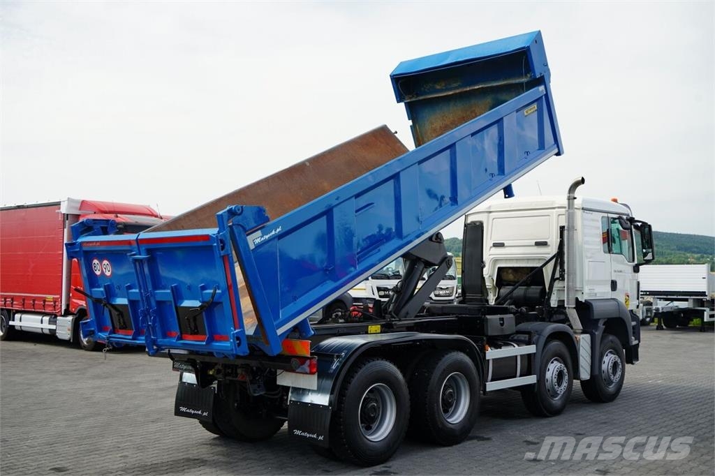 MAN TGS 35.360 / 8X4 / WYWROTKA 2 STRONNA / HYDROBURTA Kiperi kamioni