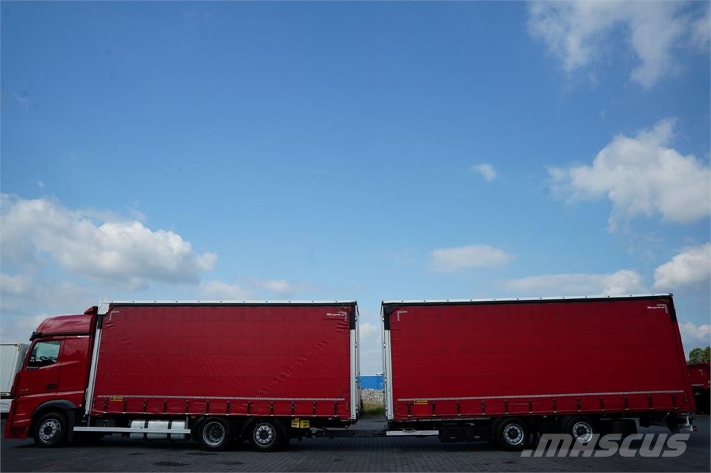 Mercedes-Benz ACTROS 2545 / ZESTAW TANDEM 120 M3 / PRZEJAZDOWY / Camión con caja abierta