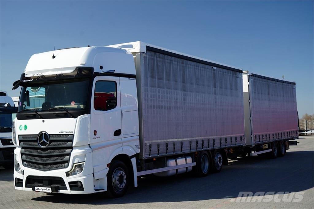 Mercedes-Benz ACTROS 2545 / ZESTAW TANDEM 120 M3 / PRZEJAZDOWY / Φορτηγά Καρότσα - Κουρτίνα