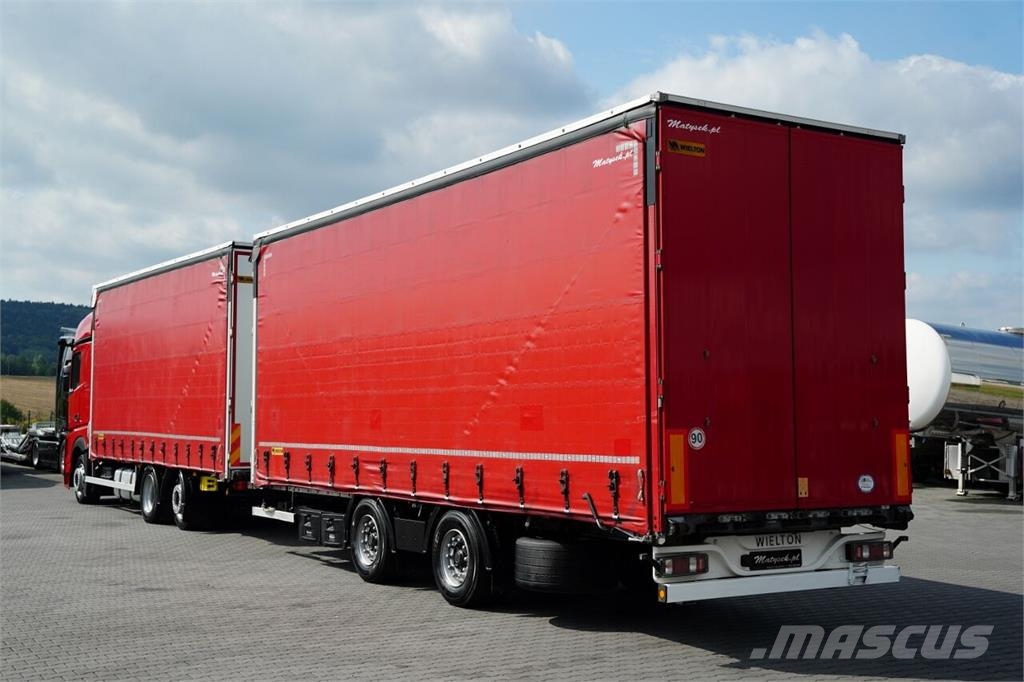 Mercedes-Benz ACTROS 2545 / ZESTAW TANDEM 120 M3 / PRZEJAZDOWY / Camión con caja abierta