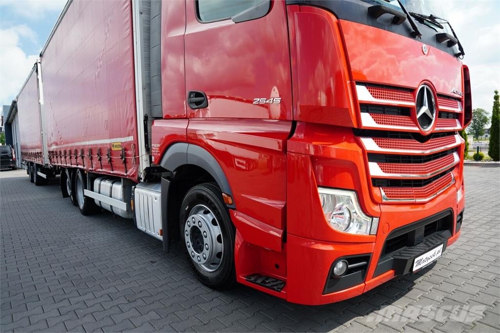 Mercedes-Benz ACTROS 2545 / ZESTAW TANDEM 120 M3 / PRZEJAZDOWY / Camión con caja abierta