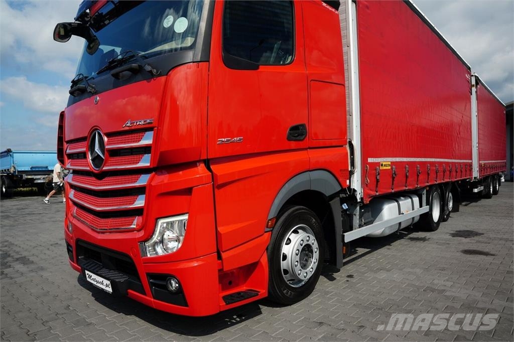 Mercedes-Benz ACTROS 2545 / ZESTAW TANDEM 120 M3 / PRZEJAZDOWY / Camión con caja abierta