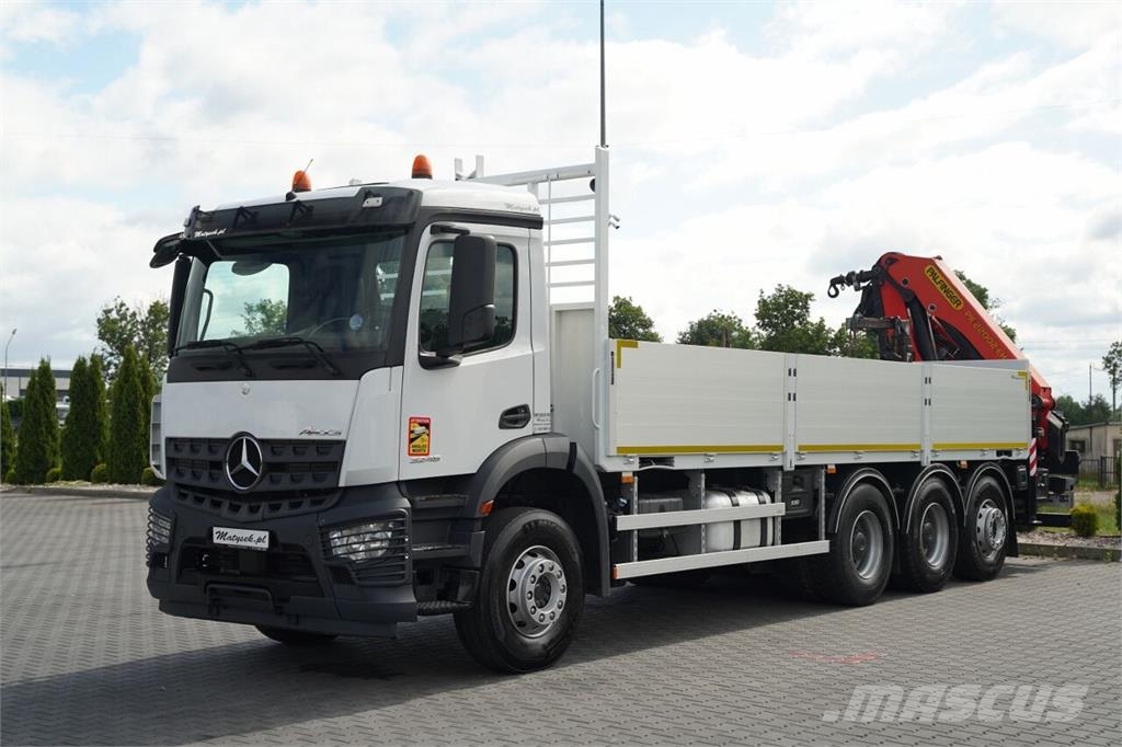 Mercedes-Benz AROCS 3246 / TRIDEM / 8X4 /  SKRZYNIOWY - 7,3 M /  شاحنات مسطحة/مفصلية الجوانب